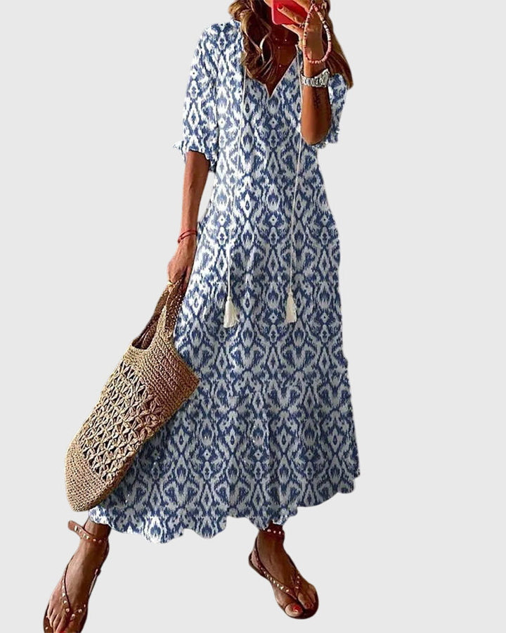 Amalia™ | Boho Vintage Maxi Dress