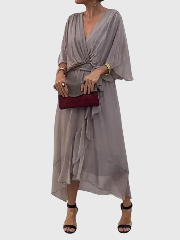Bethany | Elegant Pleated Midi Dress