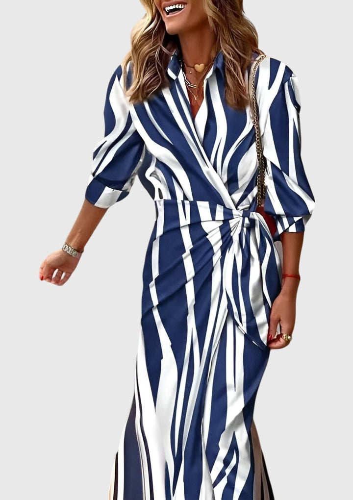 Everly™ | Elegant Printed Wrap Dress