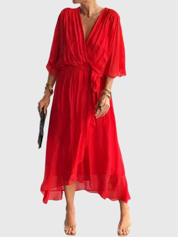 Bethany | Elegant Pleated Midi Dress