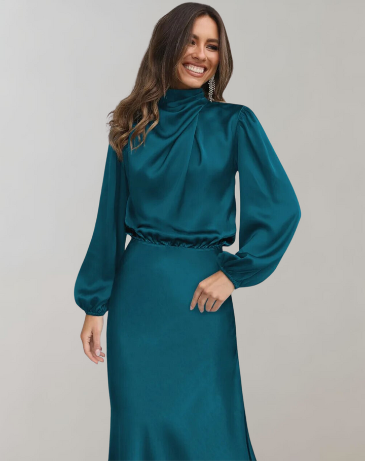 Orla | Satin Bodycon Wedding Guest Dress