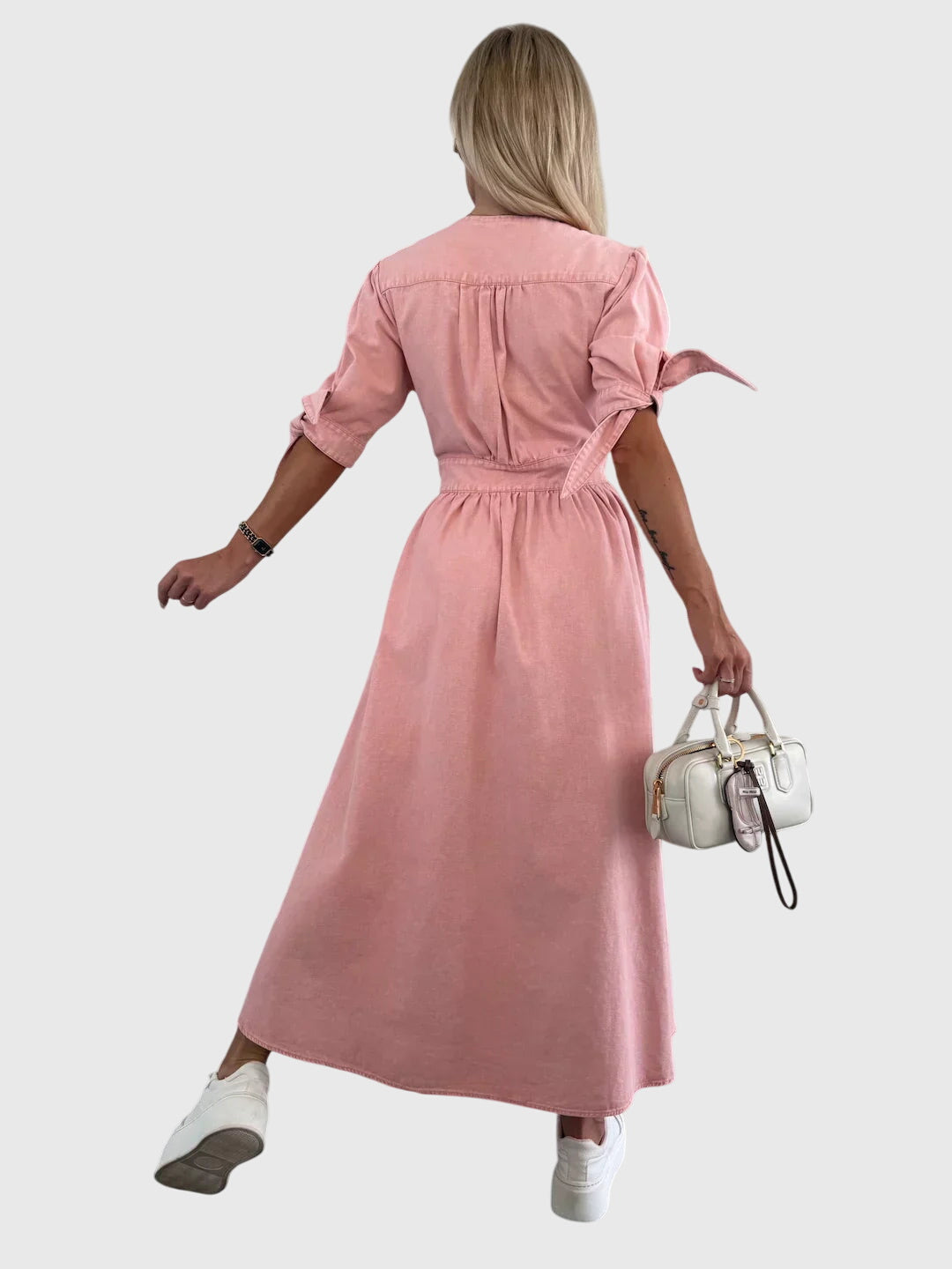 Sophia™ | Elegant Denim Shirt Dress