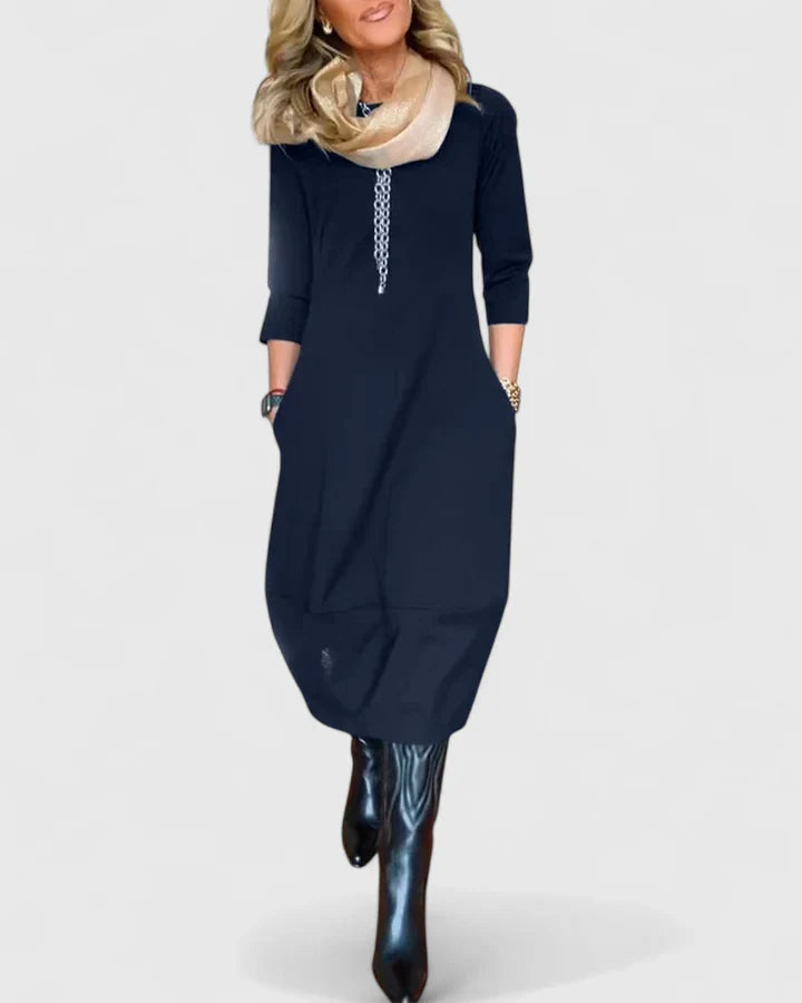 Danyshka | Elegant Pleated Midi Dress
