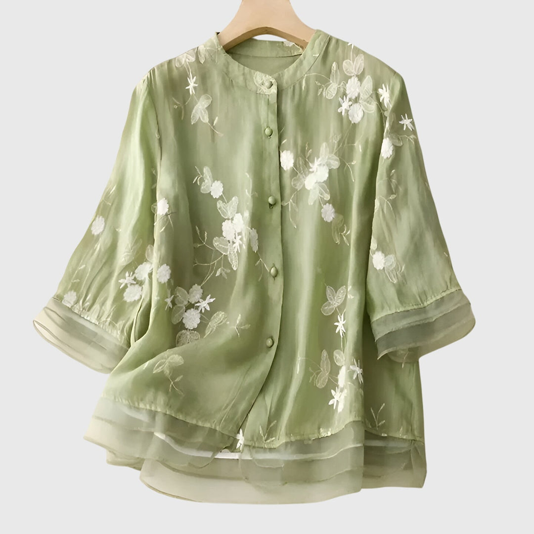 Nellie™ | Embroidered Floral Blouse