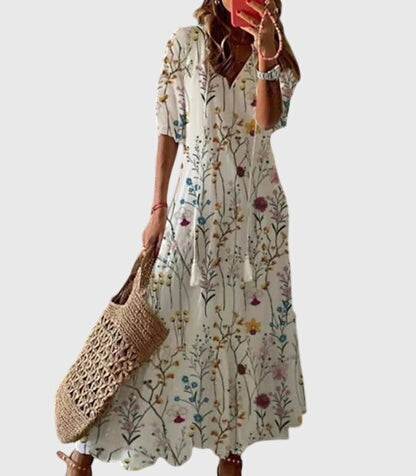 Amalia™ | Boho Vintage Maxi Dress