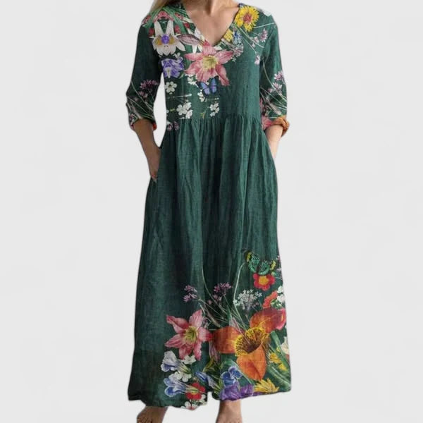 Kymberah | Sophisticated Pleated Midi Dress