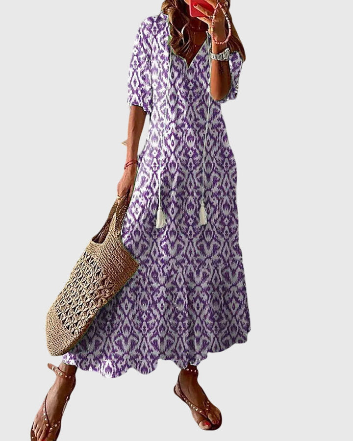 Amalia™ | Boho Vintage Maxi Dress