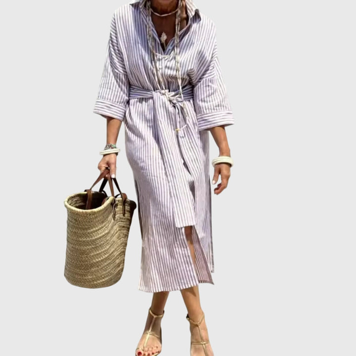 Ellen™ | Classic Striped Midi Dress