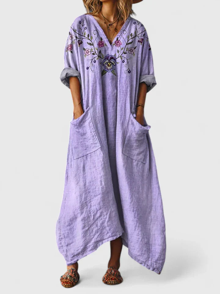 Coralynne | Elegant Printed Boho Dress