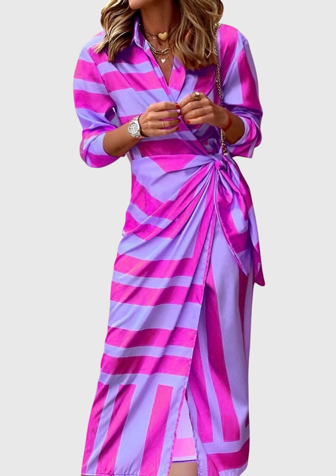 Everly™ | Elegant Printed Wrap Dress
