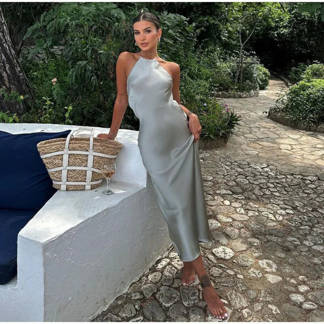 Noemi | Halter Neck Wedding Guest Dress