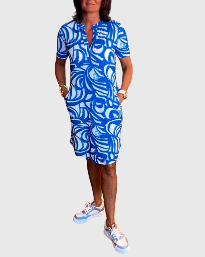 Elle™ | Flattering Printed Midi Dress