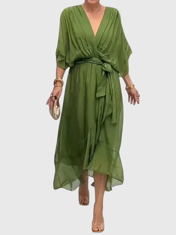 Bethany | Elegant Pleated Midi Dress