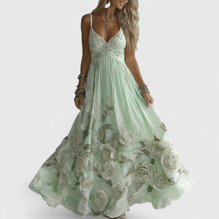 Marizandra | Elegant Green Evening Gown
