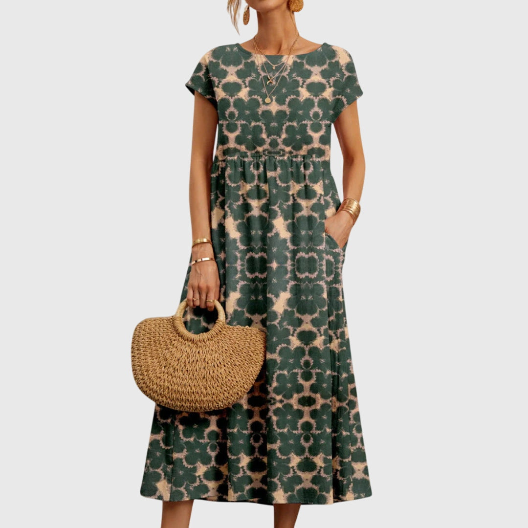 Valencia™ | Chic Floral Midi Dress