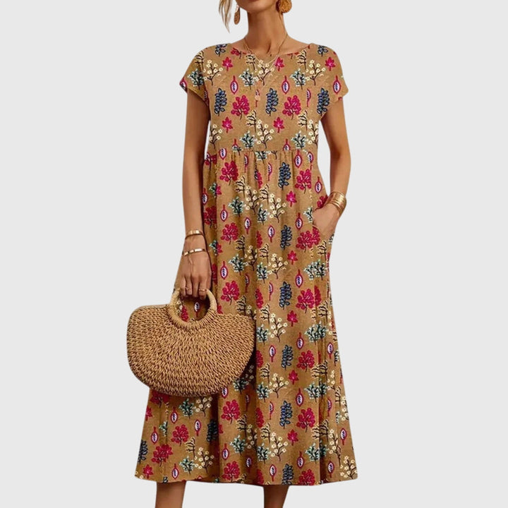 Valencia™ | Chic Floral Midi Dress