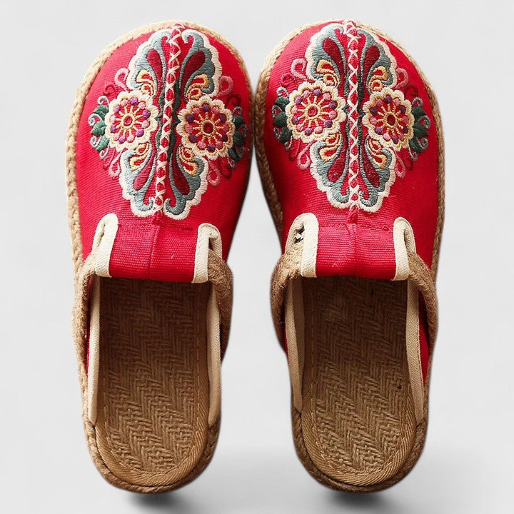 Marousse | Orthopedic Floral Mule Sandals