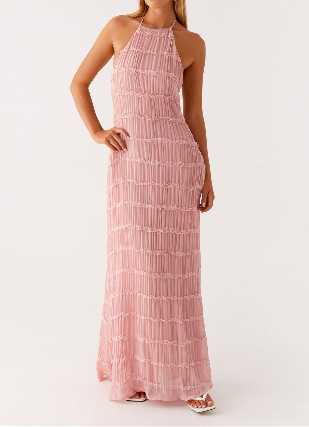 Jolene | Halter Maxi Wedding Guest Dress