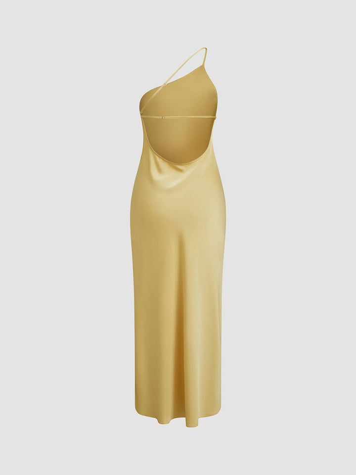 Lowri | Satin Halter Wedding Guest Dress