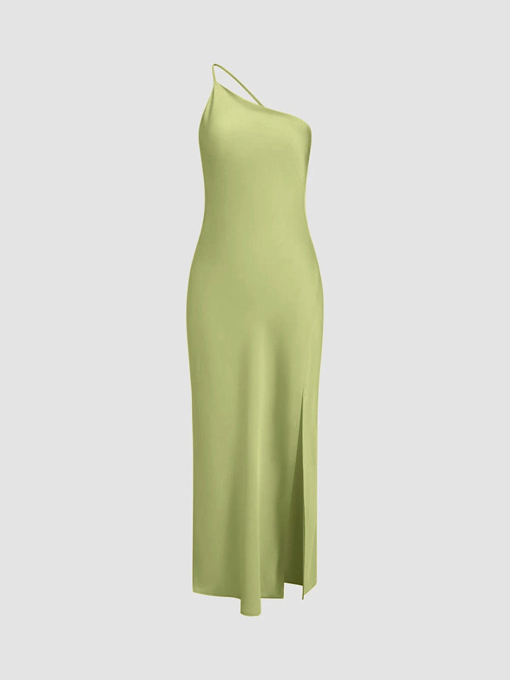 Lowri | Satin Halter Wedding Guest Dress