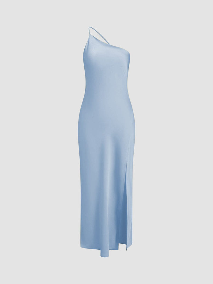 Lowri | Satin Halter Wedding Guest Dress