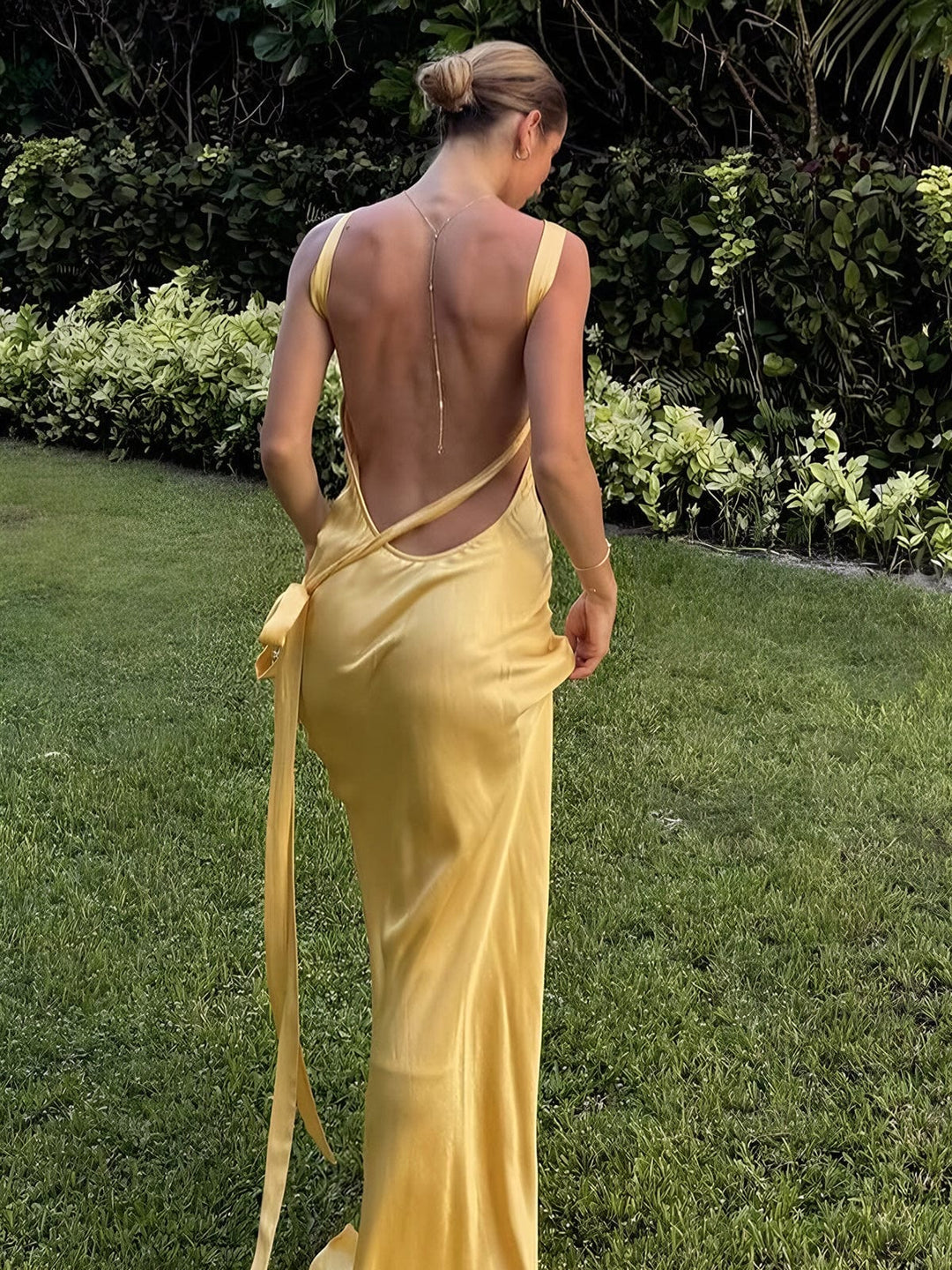 Selina | Satin Halter Wedding Guest Dress