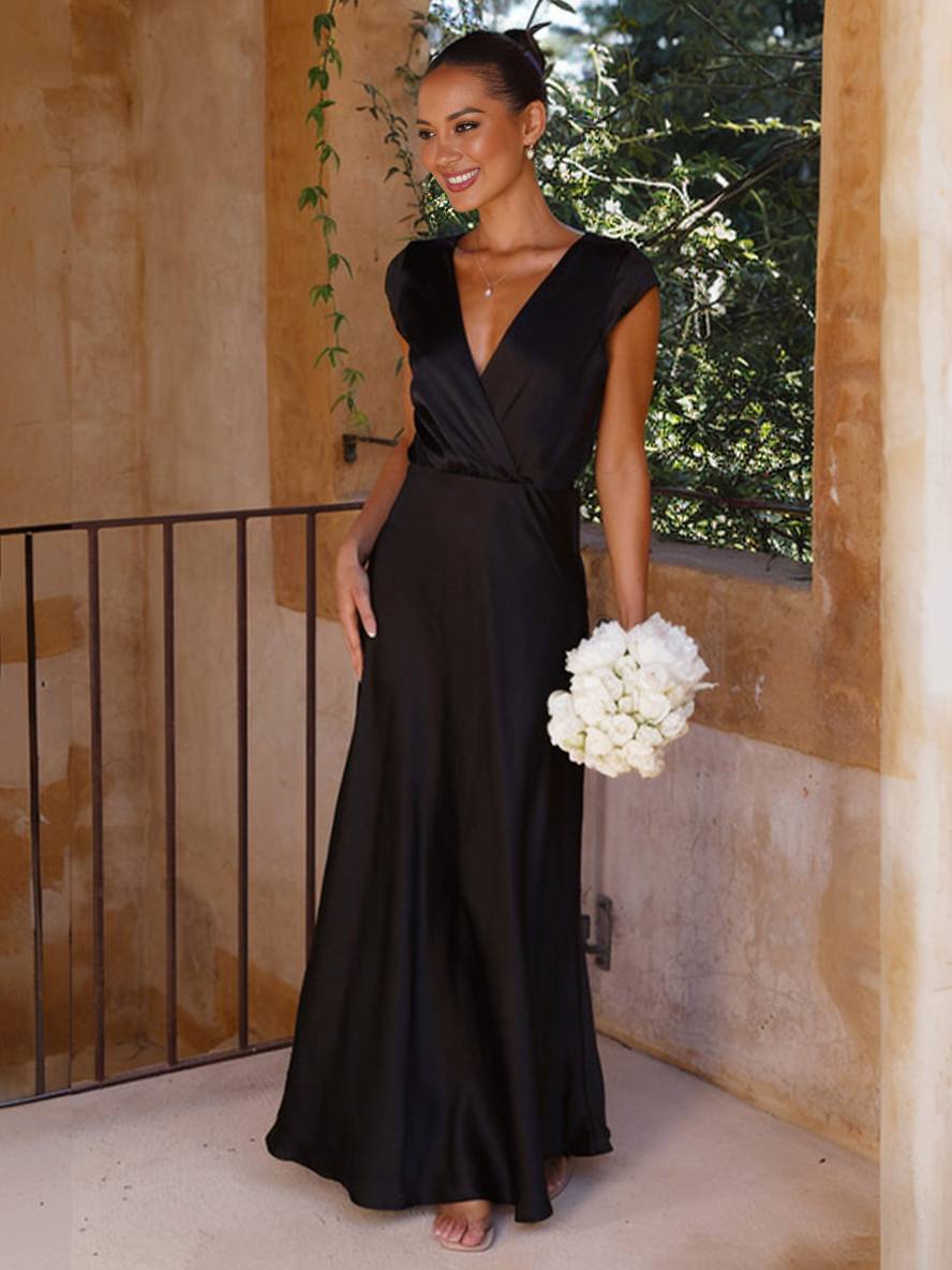 Samantha | Satin Mermaid Wedding Guest Dress