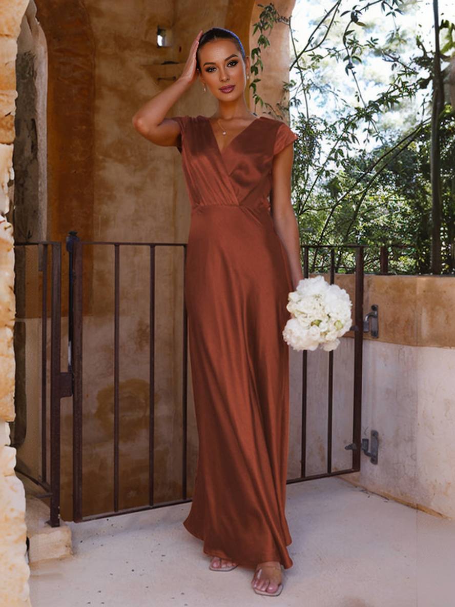 Samantha | Satin Mermaid Wedding Guest Dress
