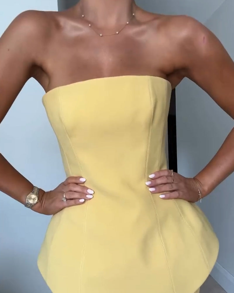 Camila | Strapless Elegant Wedding Guest Dress