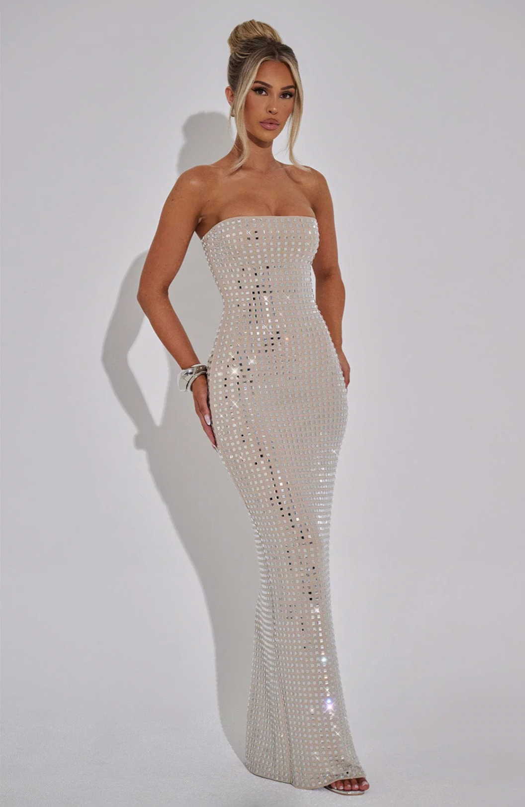 Lilou | Rhinestone Maxi Wedding Guest Dress