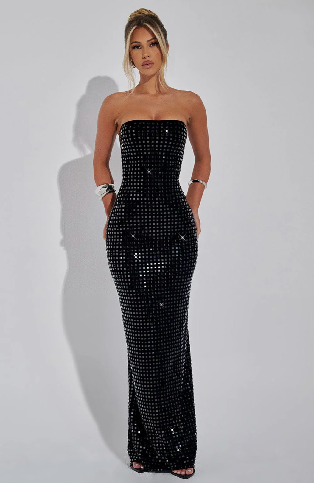 Lilou | Rhinestone Maxi Wedding Guest Dress