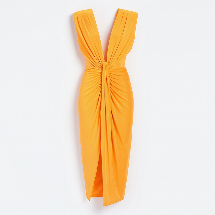 Valerie | Draped V-Neck Wedding Guest Dress