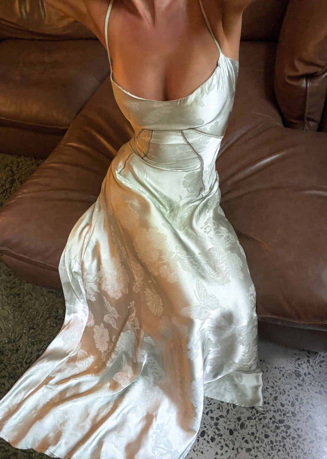 Elena | Satin Strap Maxi Wedding Guest Dress