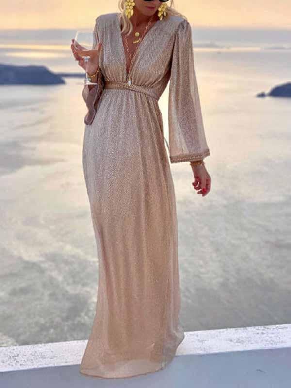 Sarai | Shimmer Sleeve Wedding Guest Dress