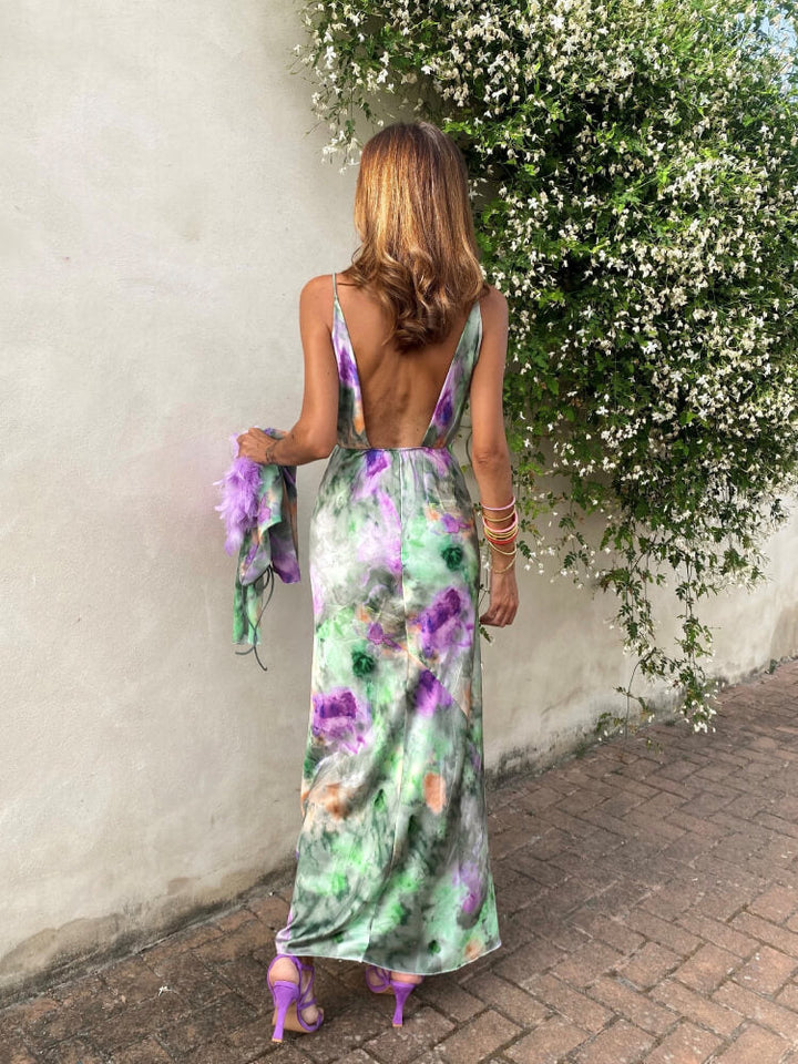 Blythe | Tie-Dye Maxi Wedding Guest Dress
