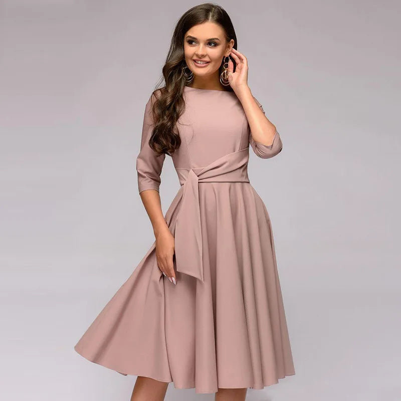 Emily | Elegant Swing Wedding Guest Dress
