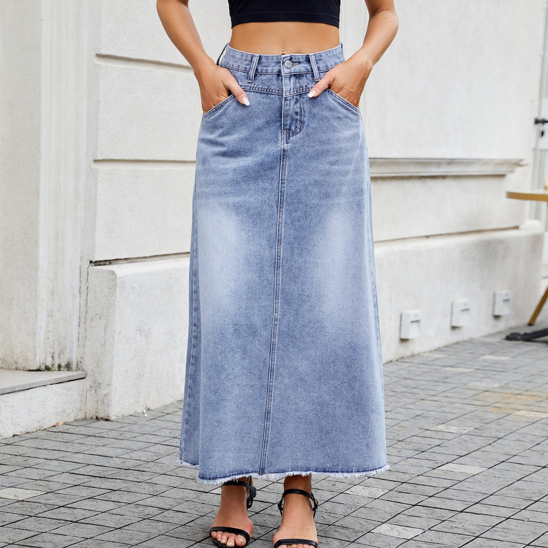 Madeline | High-Waist Maxi Denim Skirt