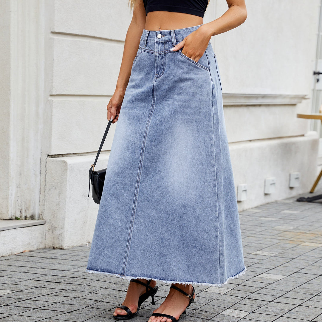 Madeline | High-Waist Maxi Denim Skirt