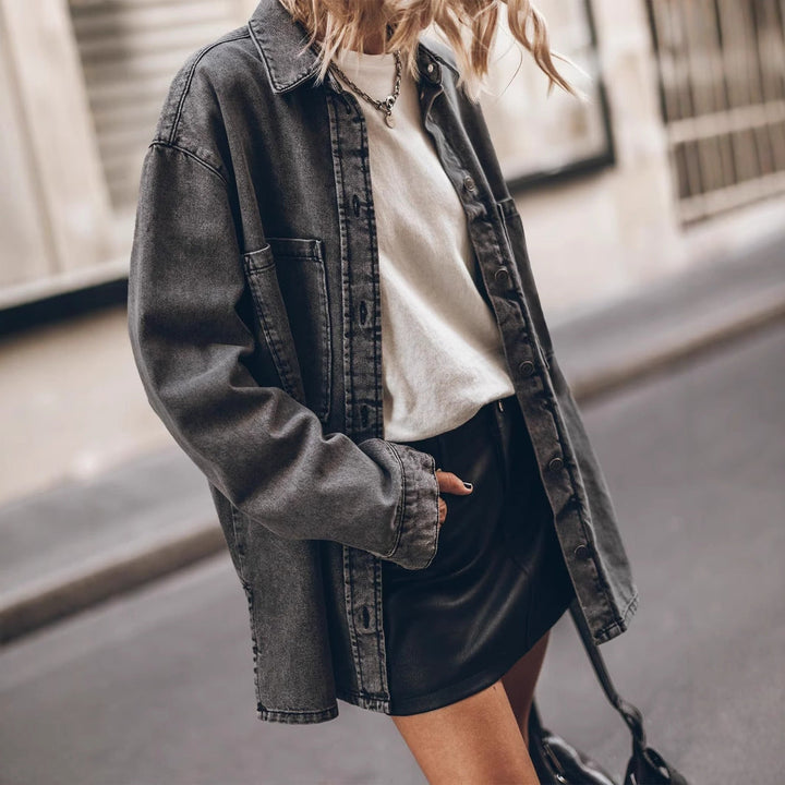 Grace | Oversized Denim Shirt Jacket