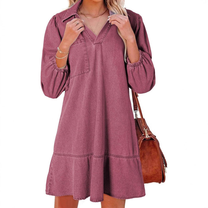 Abigail | Voluminous Sleeve Denim Dress