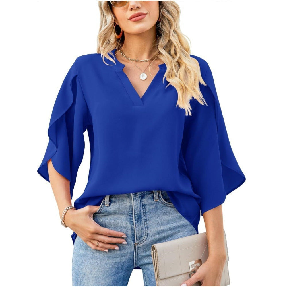 Leni™ | Elegant V-Neck Top
