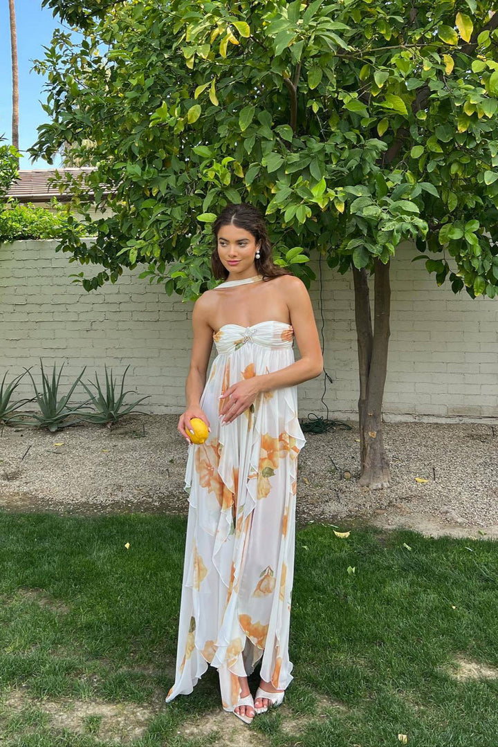 Gwen | Halter Maxi Wedding Guest Dress