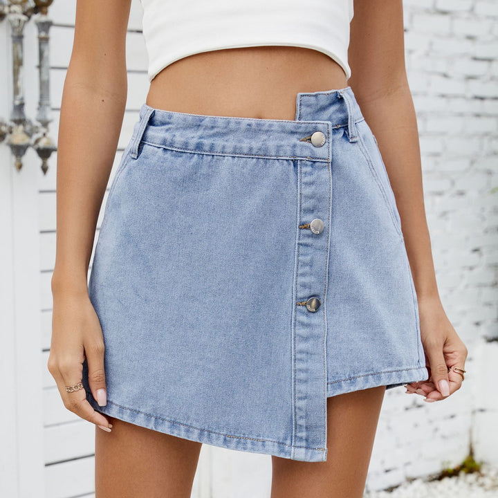 Emily | Asymmetric Hem Denim Dress