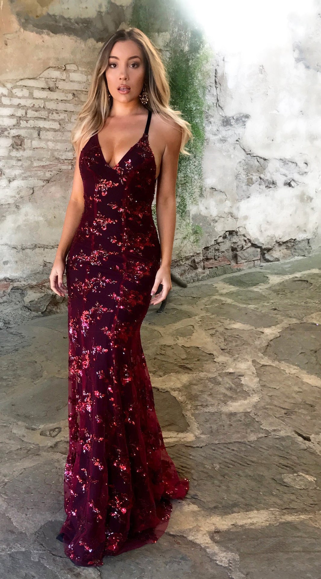 Bianca | Sparkling Slit Wedding Guest Dress