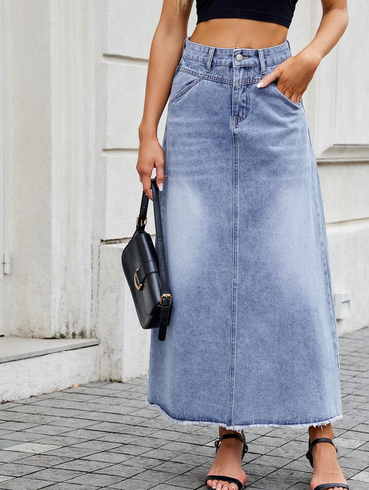 Madeline | High-Waist Maxi Denim Skirt
