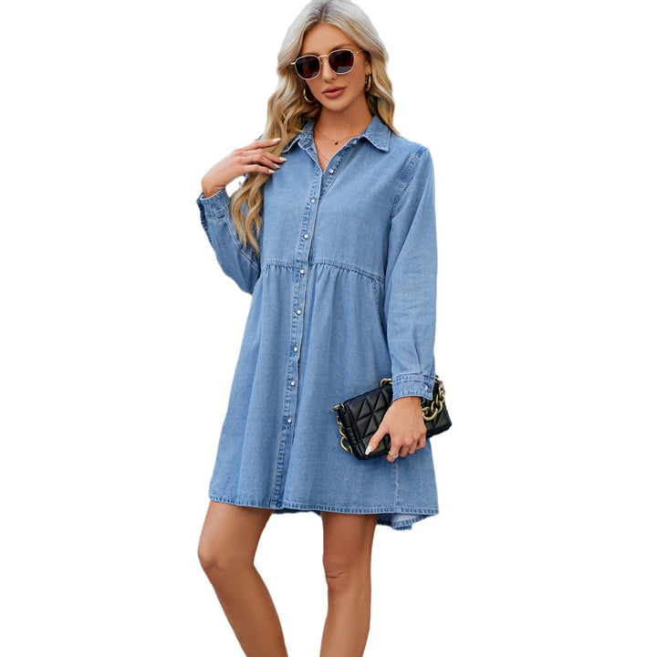 Sophia | Fitted Denim Shirt Dress