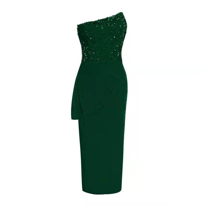 Natalie | One-Shoulder Sequin Wedding Guest Dress