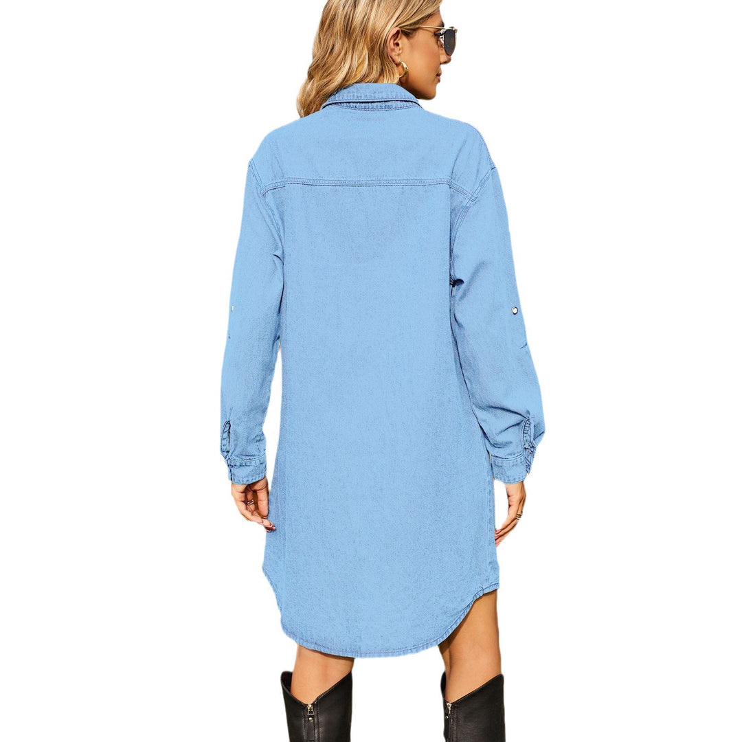 Victoria | Tailored Fit Denim Dress with Pockets