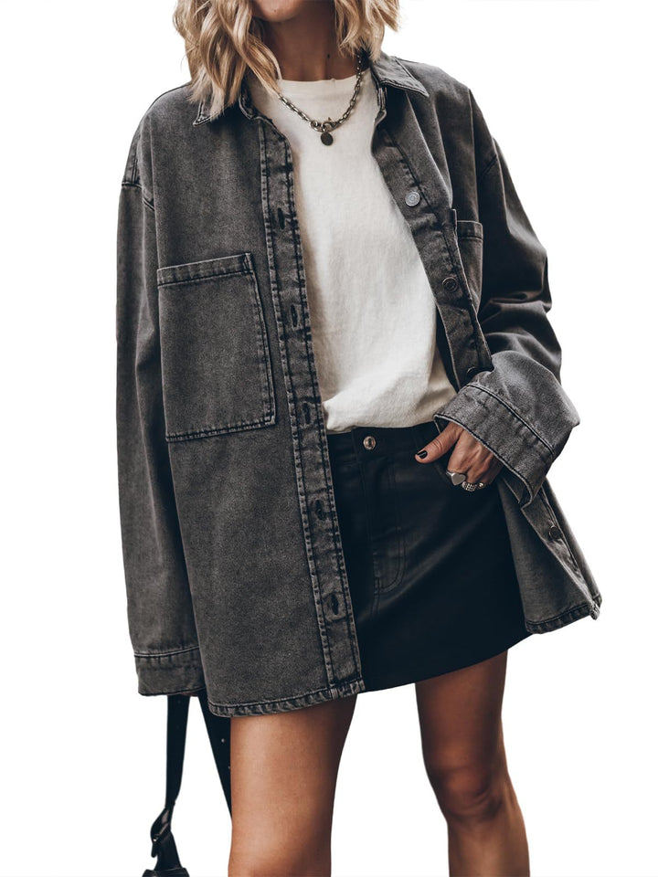 Grace | Oversized Denim Shirt Jacket