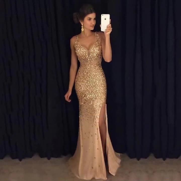 Valerie | V-Neck Ball Gown Wedding Guest Dress